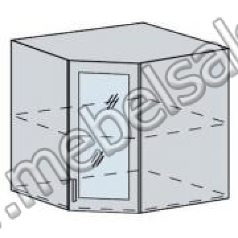 НУВЕЛЬ ШКАФ ВЕРХНИЙ 590 УГЛОВОЙ СО СТЕКЛОМ (ШВУС 590)